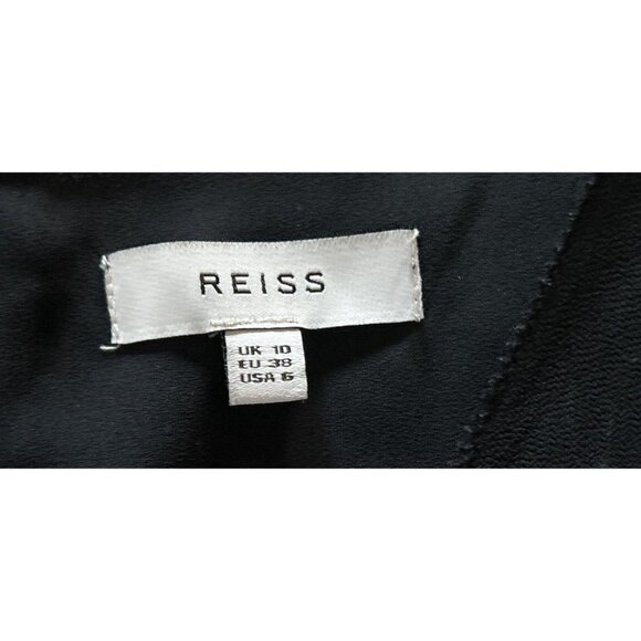 REISS Top Blouse Black Camisole Lined Size 6 - Picture 8 of 9